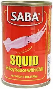 SABA SQUID IN SOY SAUCE WITH CHILI 155G