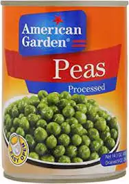AG BEANS PROCESSED GREEN PEAS 400GM