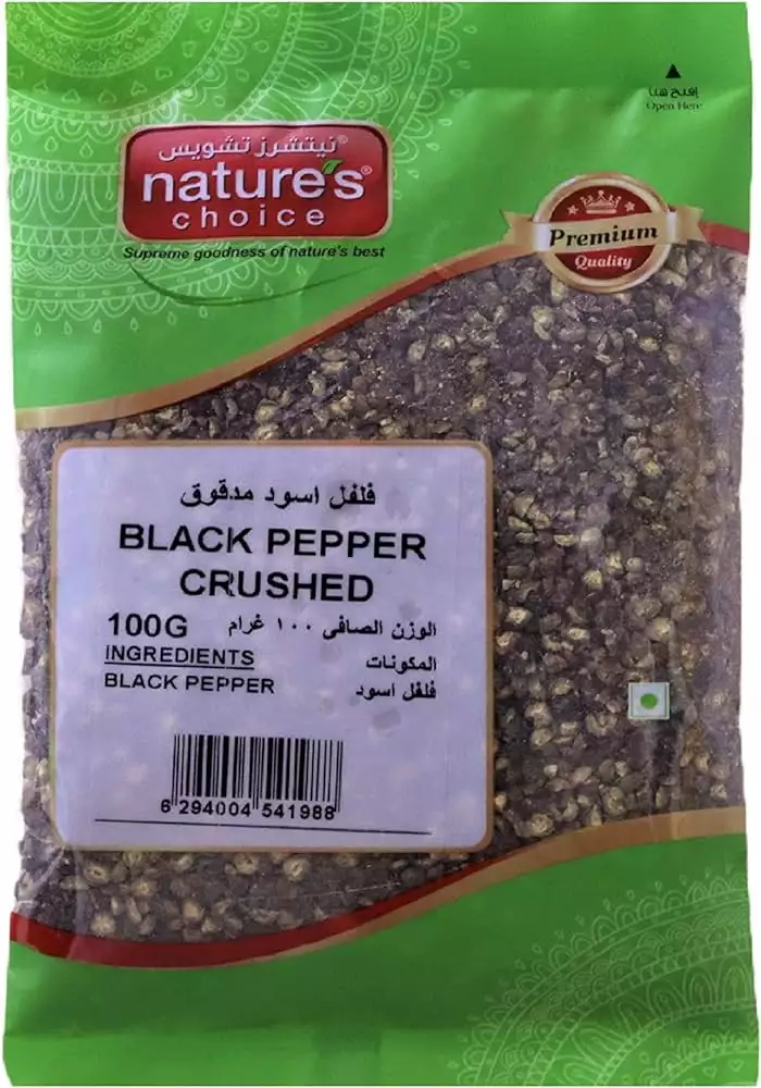 NATURES CHOICE BLACK PEPPER CRUSHED 100G
